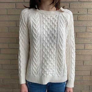 Ivory Cable Knit Sweater